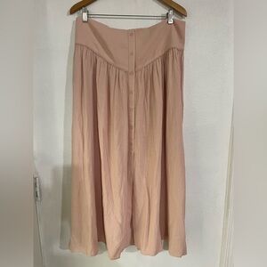elodie Skirt Viscose linen blend size XL dusty rose, granny core NWOT